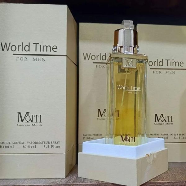 عطر و ادکلن مردانه ورد تایم اصلی و اورجینال جورجیو مونتی GIORGIO MONTI WORLD TIME